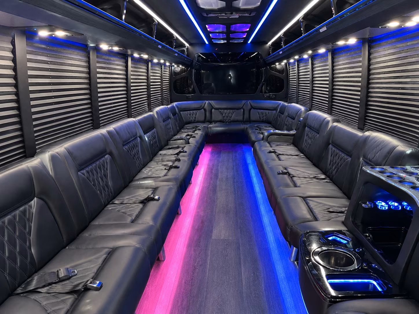 18 Passenger Party Bus Inside