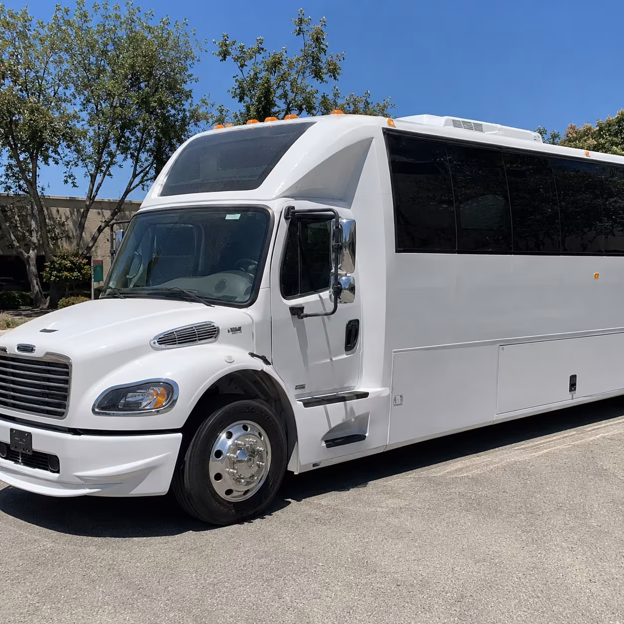 Interior of a party bus rental serving Rancho Cucamonga