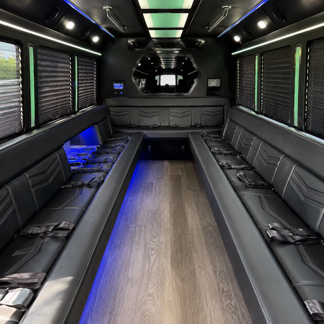 Rancho Cucamonga Birthday, Sweet 16, & Quinceañera Transportation party bus exterior
