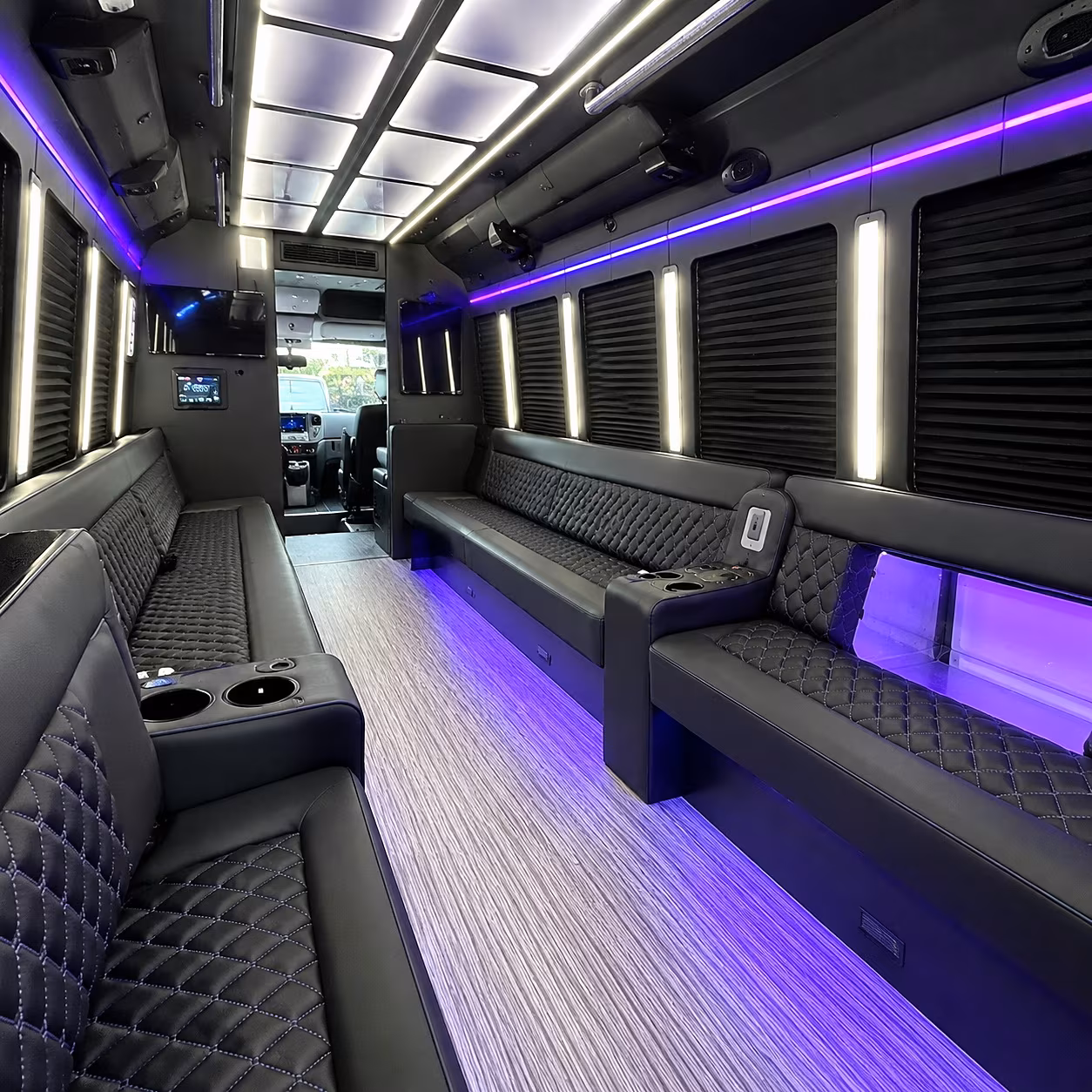 Rancho Cucamonga Concert & Music Festival Transportation party bus interior