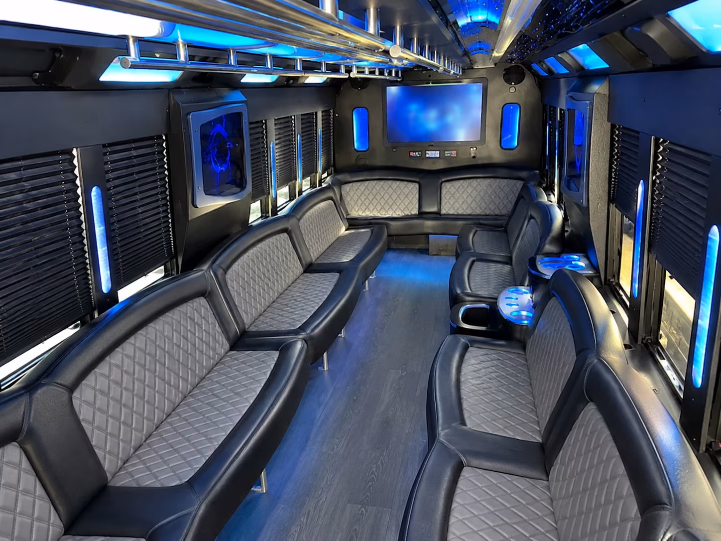 Rancho Cucamonga Private Event Transportation party bus exterior