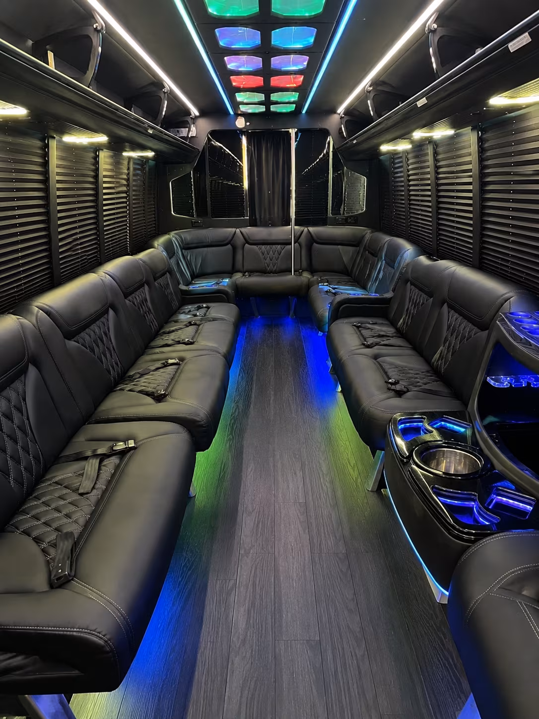 Rancho Cucamonga Private Event Transportation party bus exterior