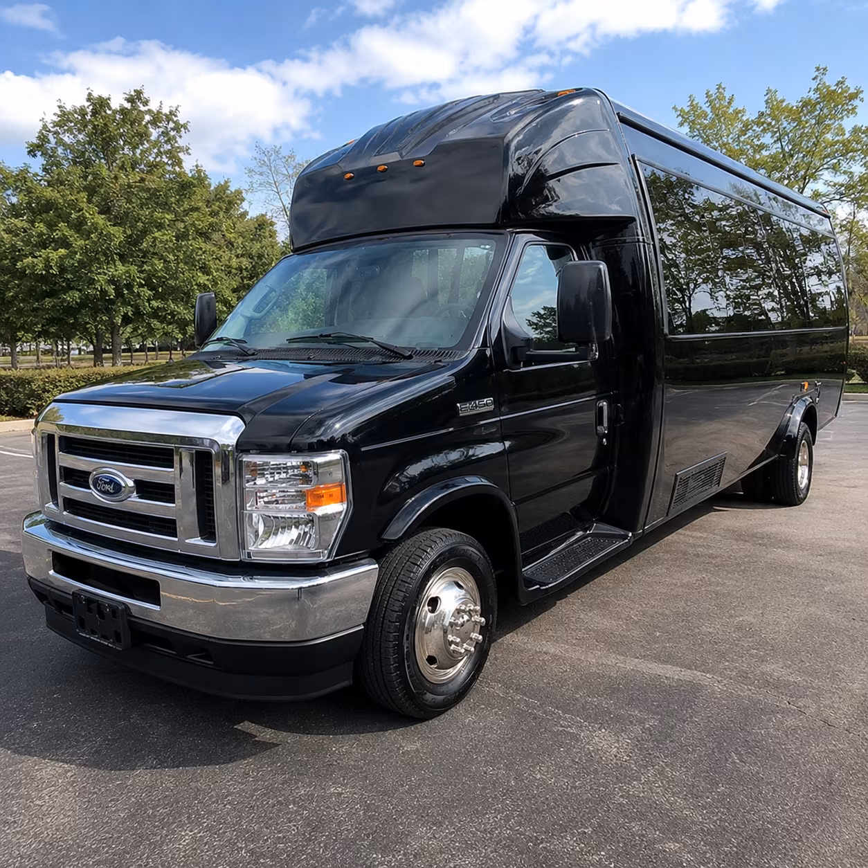 Rancho Cucamonga Private Event Transportation party bus exterior
