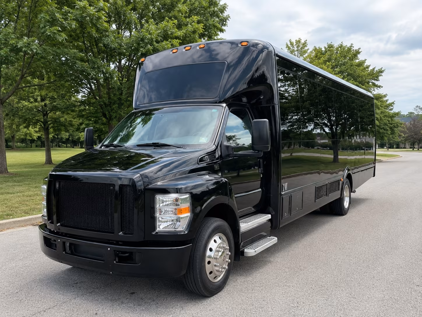 Rancho Cucamonga Prom & Homecoming Transportation party bus exterior