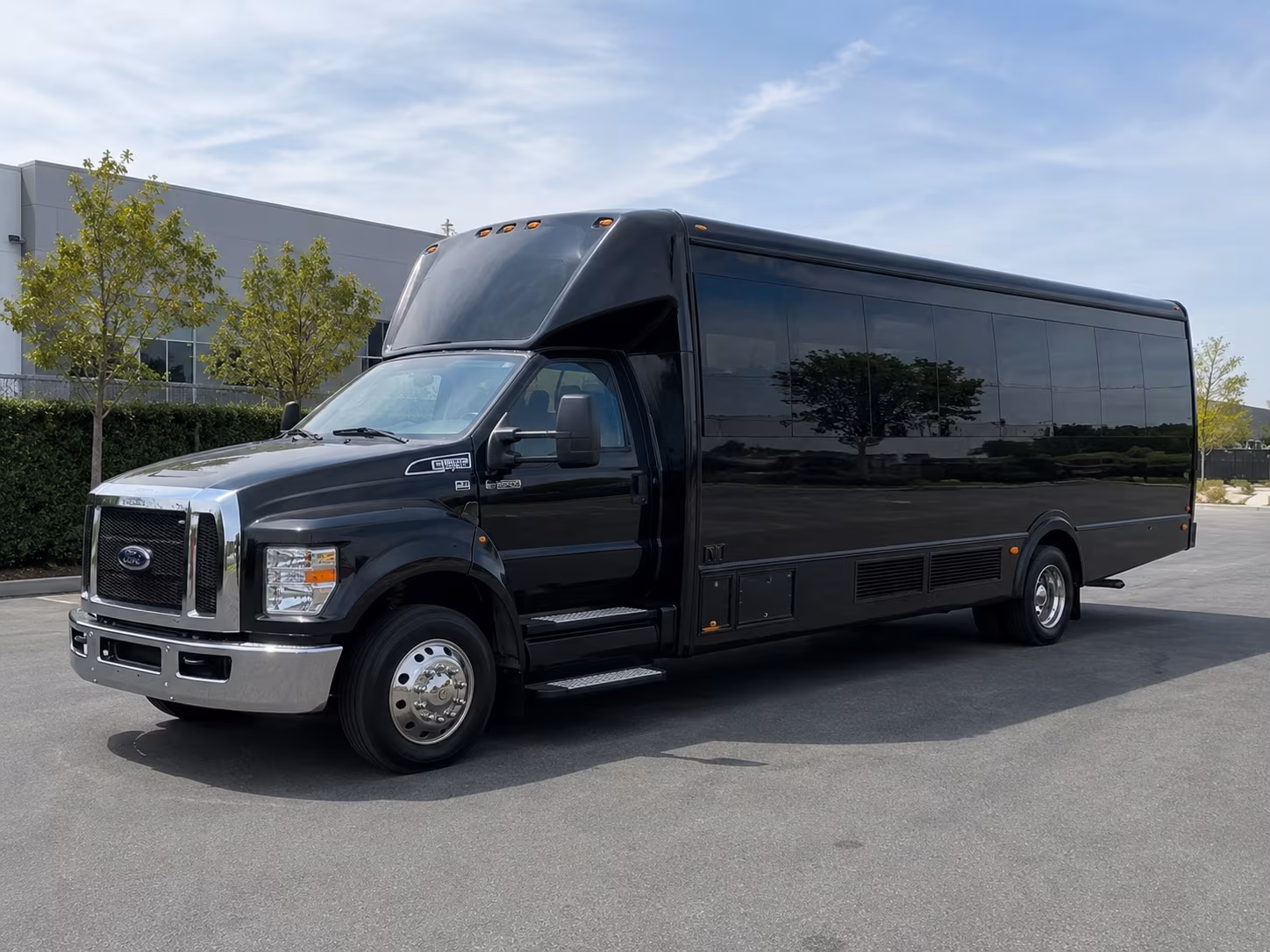 Rancho Cucamonga Prom & Homecoming Transportation party bus exterior