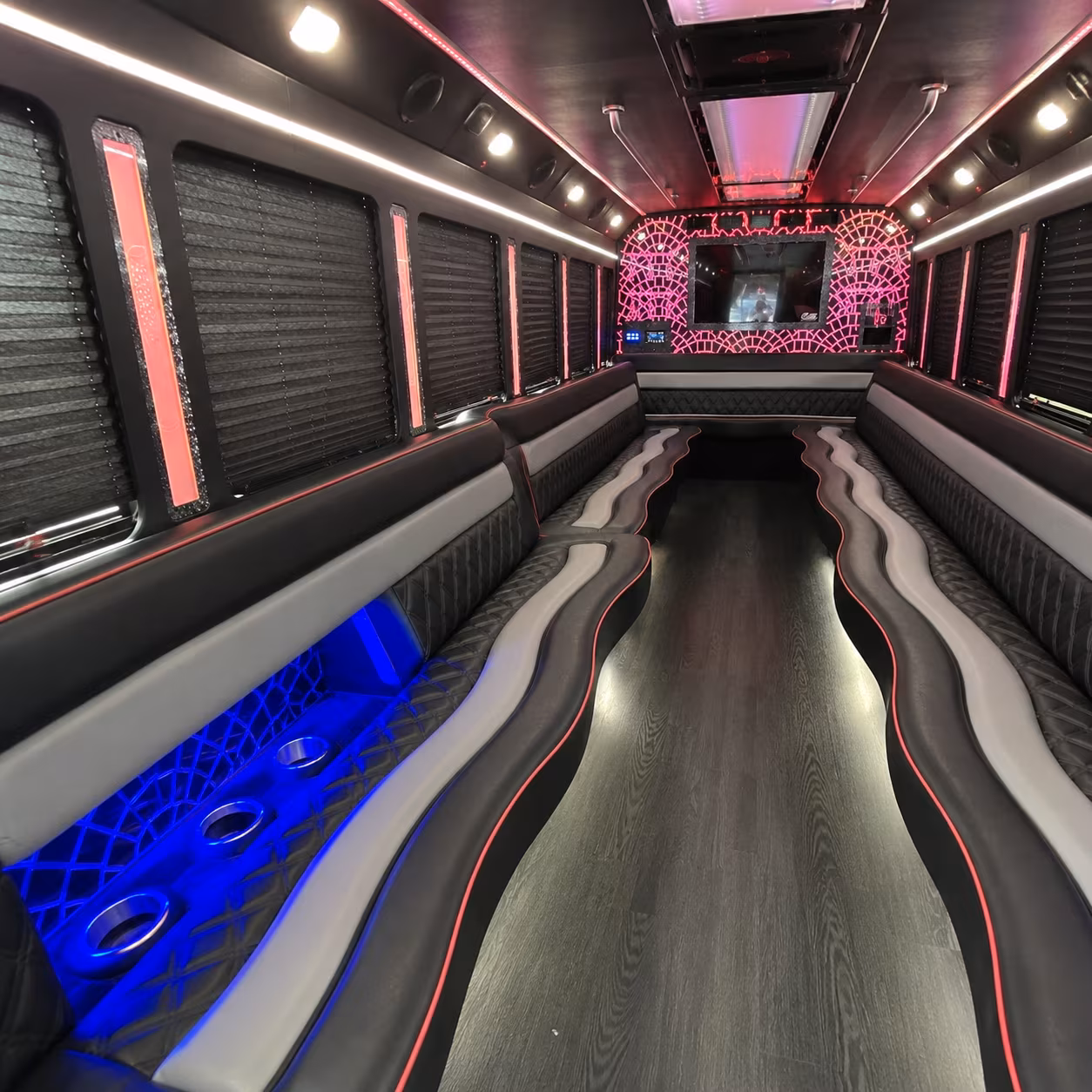 Rancho Cucamonga Sporting Event Transportation party bus exterior
