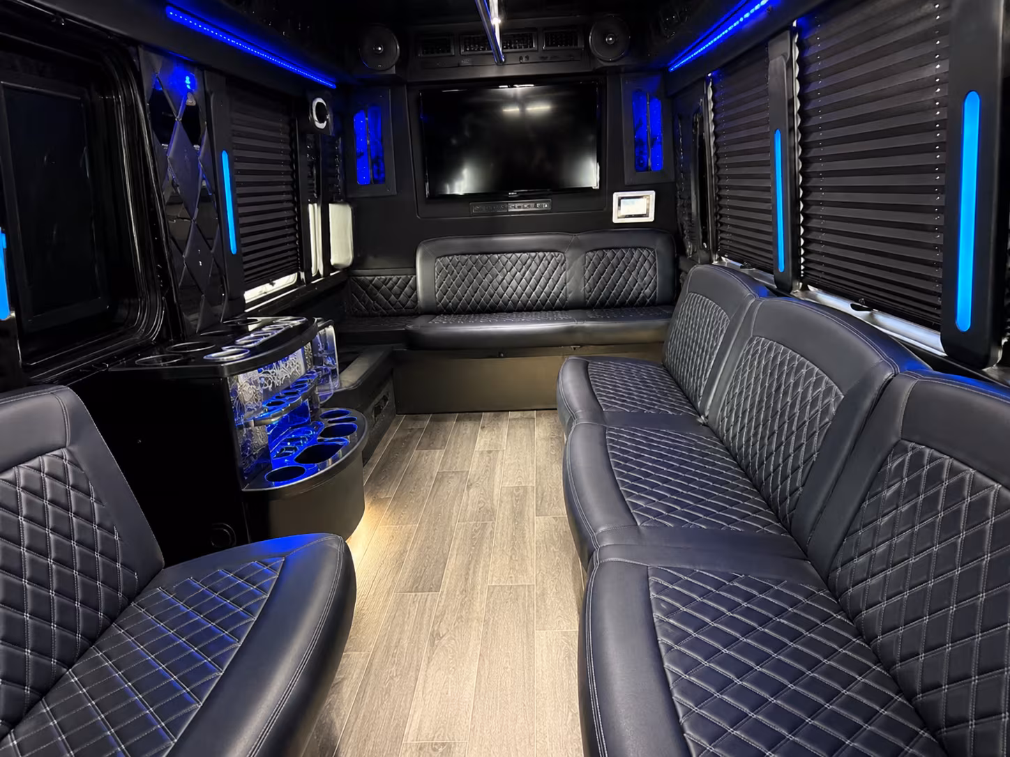 Rancho Cucamonga Wedding Transportation onboard seating