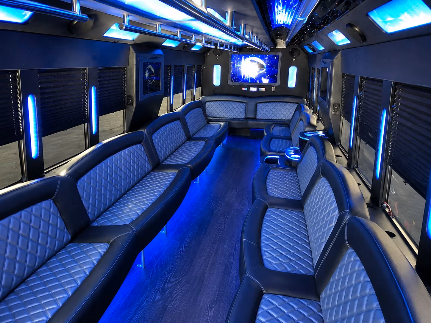 Rancho Cucamonga Winery Tour & Pub Crawl Transportation party bus exterior
