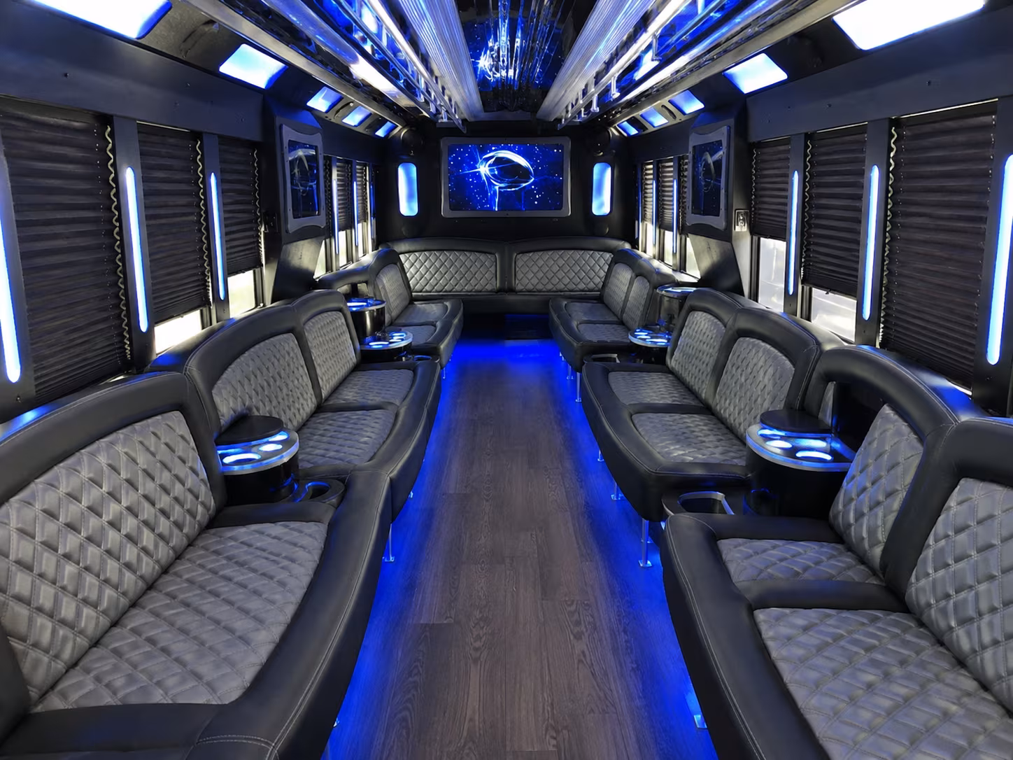 Rancho Cucamonga Winery Tour & Pub Crawl Transportation party bus exterior