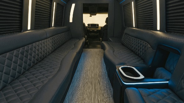 Interior of Charter Bus Company Ontario's 20 Passenger Party Bus in Ontario