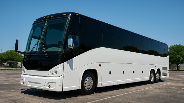 Exterior of Charter Bus Company Pomona's 40 Passenger Party Bus in Pomona