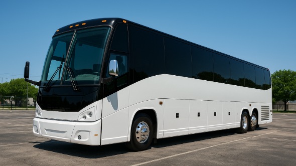 Exterior of Charter Bus Company Pomona's 50 Passenger Party Bus in Pomona