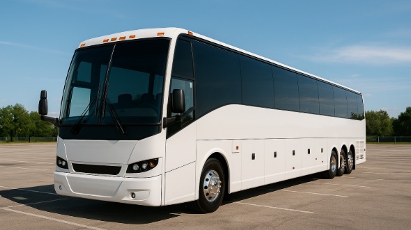 Exterior of Charter Bus Company Rancho Cucamonga's ADA Charter Bus in Rancho Cucamonga