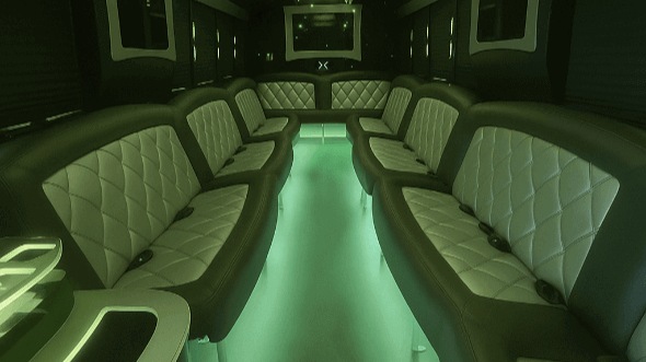 rancho cucamonga 40 passenger party bus inside
